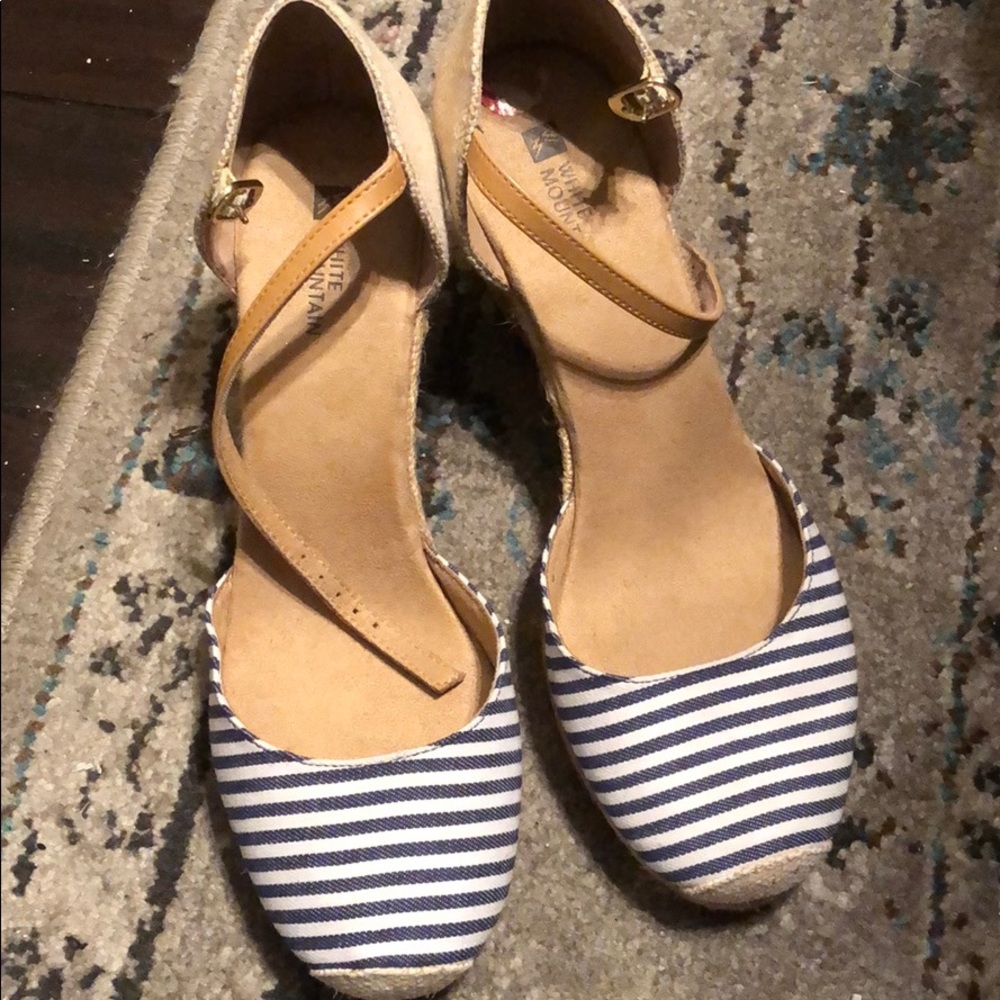 Nautical Espadrilles. White Mountain. Size 10